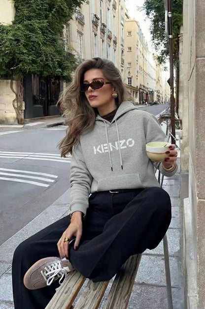 Hoodie à Capuche - Gris Chiné